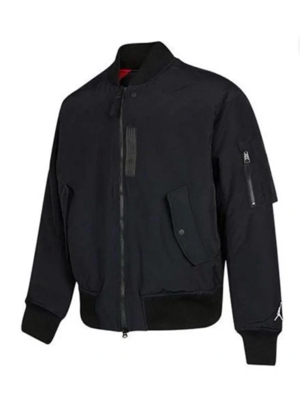 Jordan Black and Red Padded Bomber Jacket